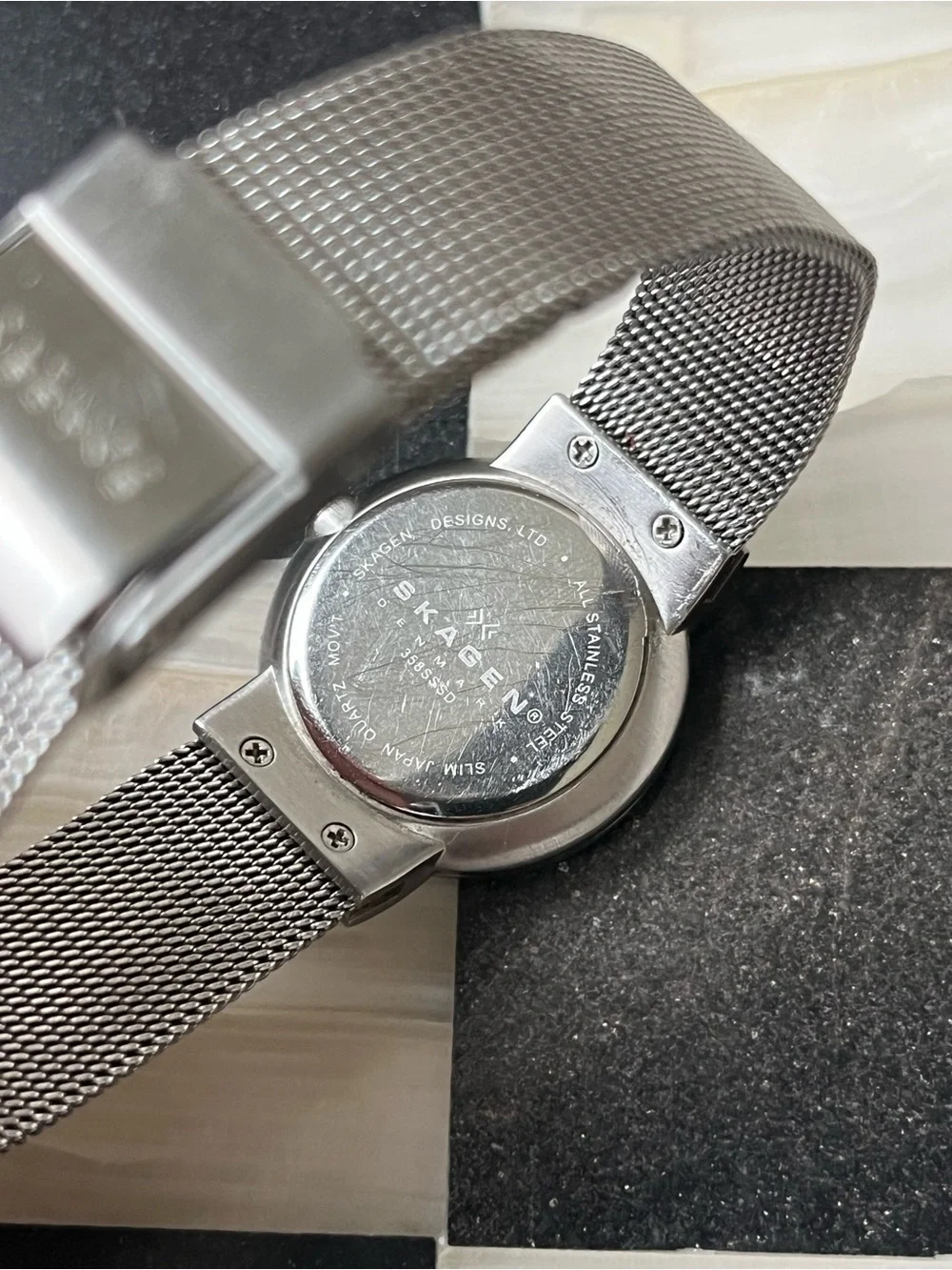 Skagen Denmark Watch Womens 26mm Stainless Silver Tone Mesh 358SSSD Working